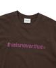THISISNEVERTHAT T-Logo Tee Dark Chocolate