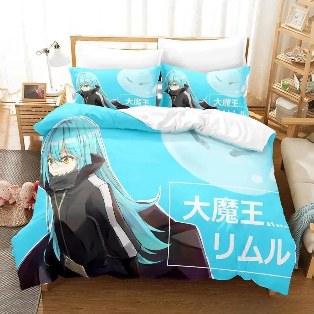 That time i got reincarnated as a slime Beding Set Single Twin Ful Quen King-Sized Dimensionsd Dimensions Bed Linen Set Adult People Kid Bedrom Duvet