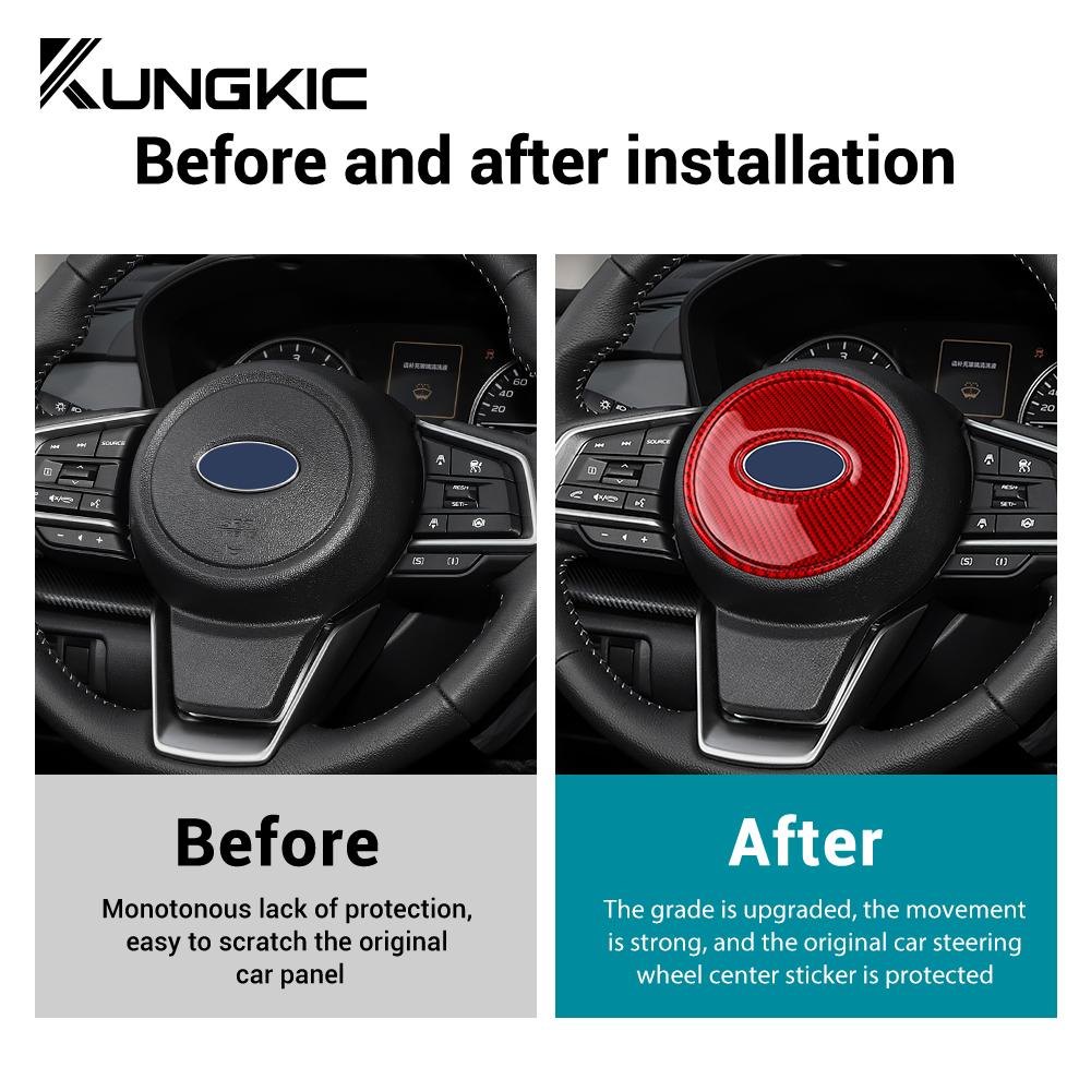 Real Soft Carbon Fiber 3PCS Sticker For Subaru Crosstrek Impreza 2025 Car Steering Wheel Center Interior LHD RHD Accessories
