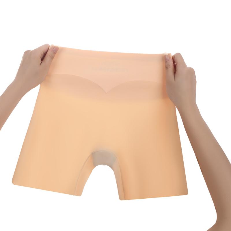 Schutzshorts Übergröße Shorts Nahtlose Unterwäsche für Damen Sicherheits-Shorts Eisseide Slips Sommerliche Intimwäsche