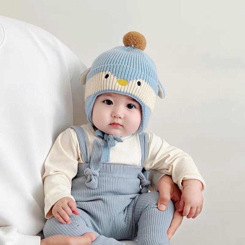 Cotton Kids Beanie Warm Thick Earflap Hat Skin Friendly Kids Hat Daily Outdoor
