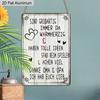 2D Flat 1pc Vintage German Aluminium Wall Art Sign 8x12 Aluminium Rustic Home Decor Heartwarming Family