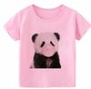 Summer Boys Girls Short Sleeves TShirts Childrens Tshirt Pink Panda T Shirt Baby Girl Tops Kids Tees Girls Tops Casual