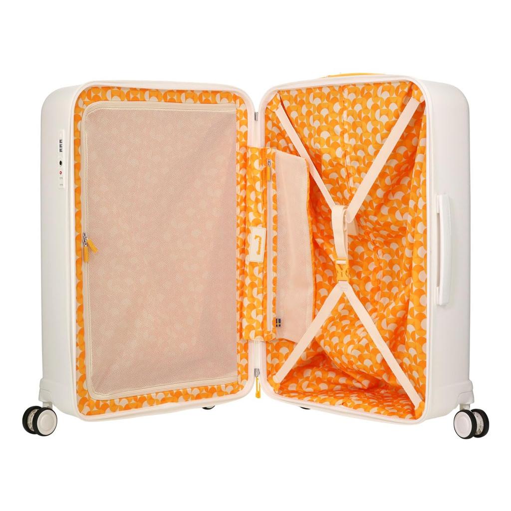 Walizka na zamówienie IND27 Lekka torba podróżna 57L 62cm wyposażona w zamek TSA 2-letnia gwarancja CIEPŁA BIAŁA [Innovator] 2,8 kg