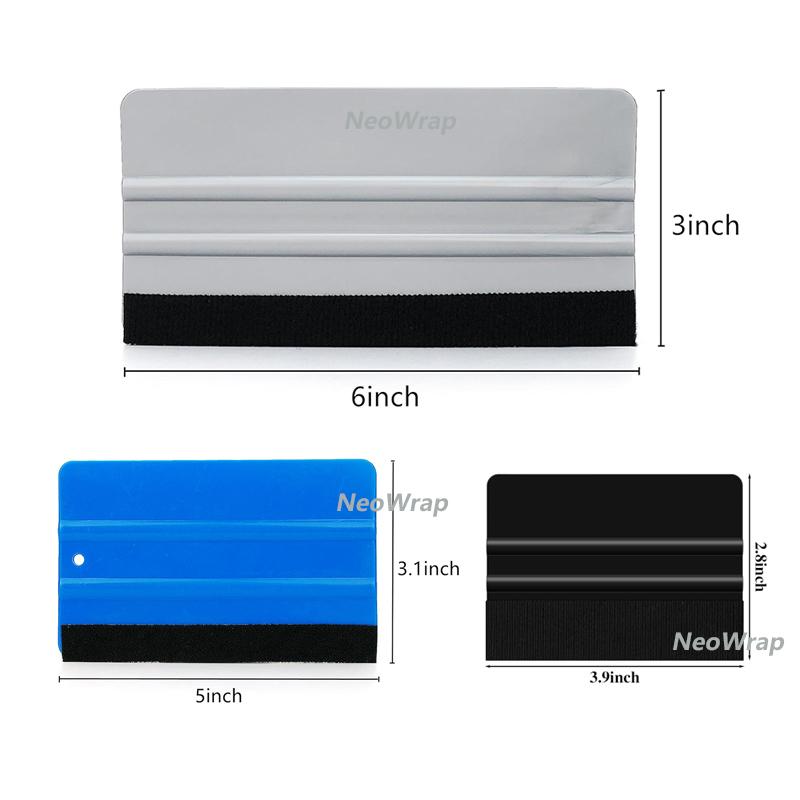 Squeegee Vinyl Tool 8IN/6IN/5IN/4IN Car Vinyl Spatula Scraper with Felt Edge Wallpaper Decal Applicator Kit Wrapping Tools