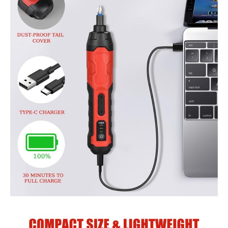 Electric Screwdriver Large Torque Multifunction Cordless Straight Shank Screwdriver Set