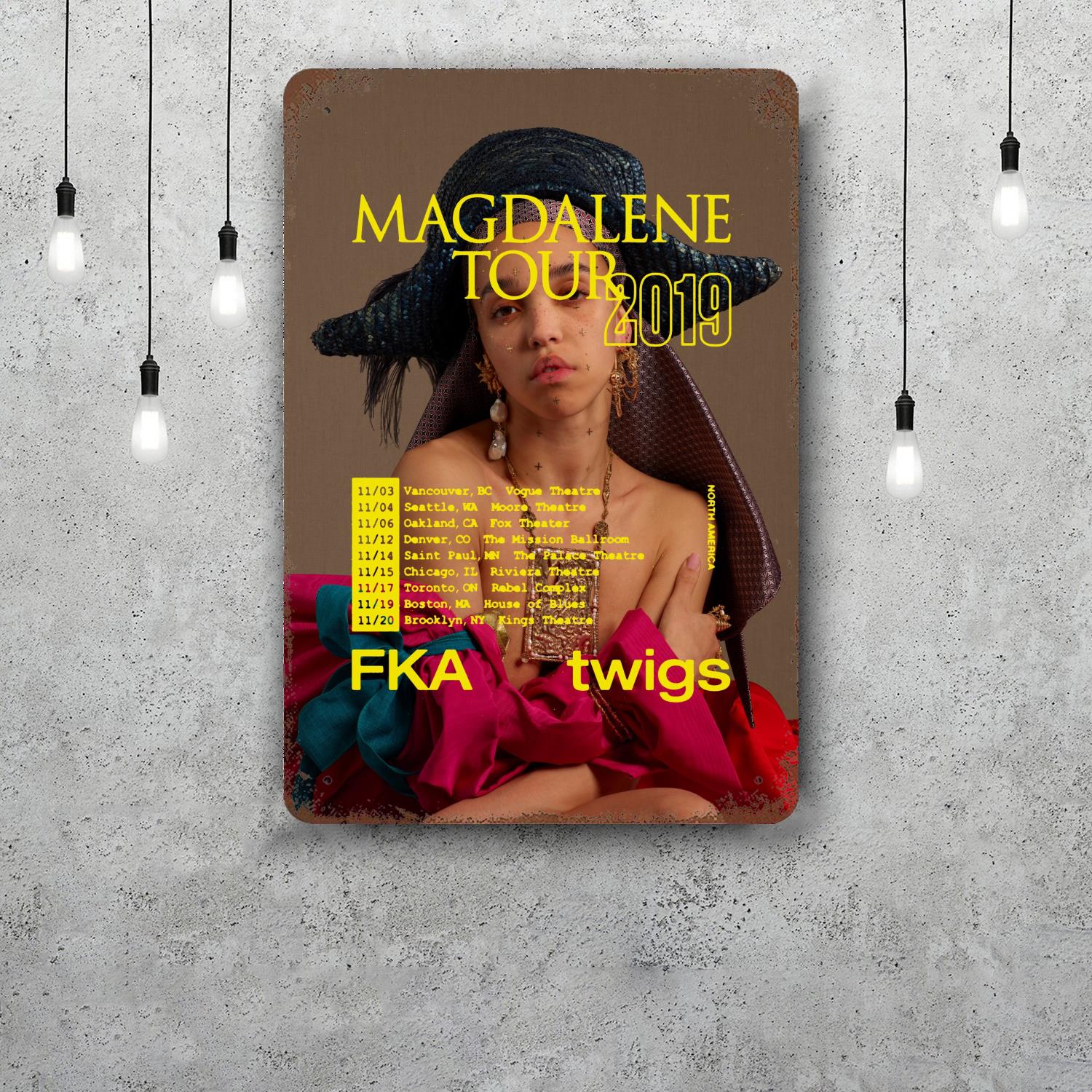 

FKA twigs Retro Vintage Tin Sign Poster Decorative Plaque Metal Plate Wall Decor 20x30cm（7.8x11.8inch）