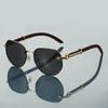 New Fashion Metal Gradient Shades Women Ins Brand Design Sunglasses Chic Multi Color Lens Driving Anti UV Sunglasses
