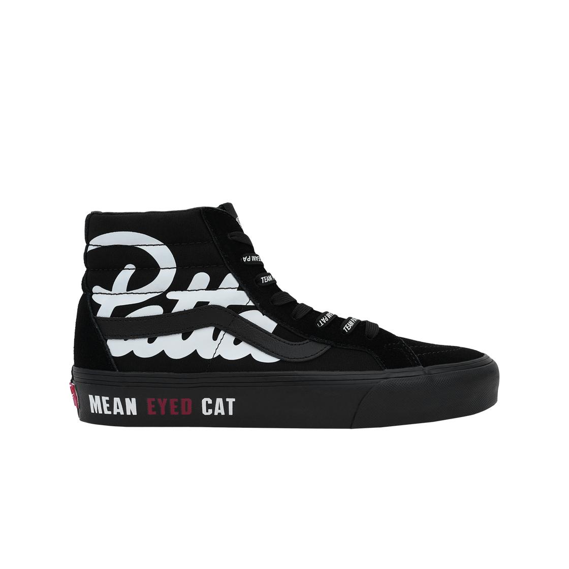 Vans UA Sk8-Hi Reissue VLT LX Patta Mean Eyed Cat Black Men Sneakers VN0A4BVH5X01 42