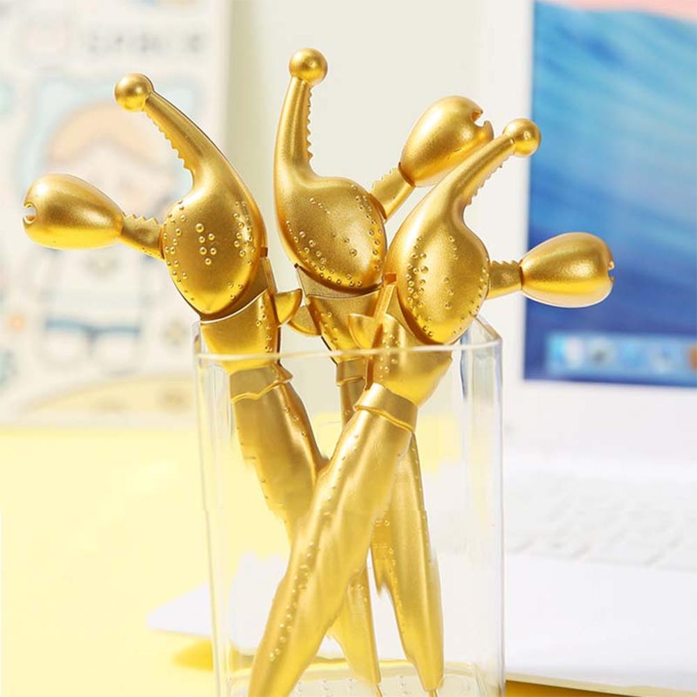 Creative Simulation Gel Pen,Personalized Golden Crab Claw Pens for Adult Children,Office Writing Stationery for Birthday Gifts