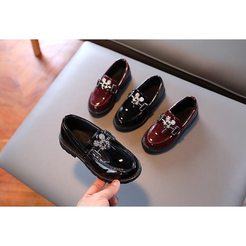 Kids Unisex British Style Casual Performance Leather Dress Shoes