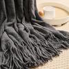 American-Style All-Season Wool Knitted Jacquard Throw Blanket