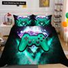 Conjunto de cama da moda 2/3 peças 20 padrões 3D Digital Gamer impressão capa de edredom conjuntos 1 capa de edredom + 1/2 fronhas tamanho EUA/UE/AU