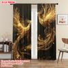 2pcs   plane printing Popular Curtains Double Phoenix Flying Pattern Versatile Polyester (without rod) Gifts Perfect for