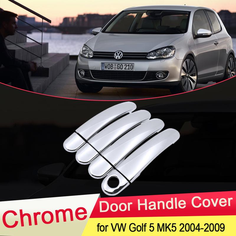 For Volkswagen VW Golf 5 MK5 V Rabbit 1K GTI 2004 2005 2006 2007 2008 2009 Chrome Door Handle Cover Trim Car Styling Accessories