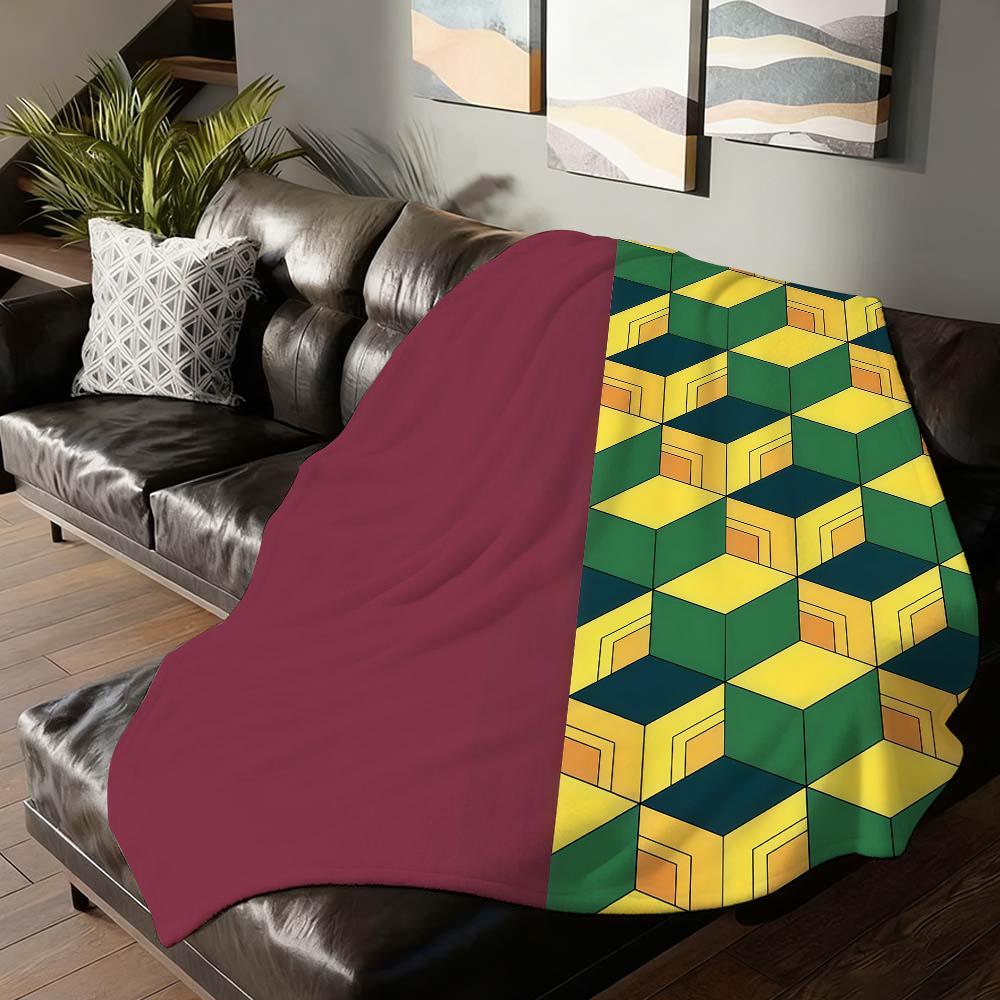 Abenteuer-Anime D-Demon Haori S-SlayerS Decke für Sofa Büro Bett Flugzeug Reisen Schlafen Lesen Entspannen Camping Weich und Warm