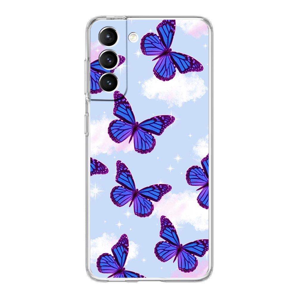 

Butterfly Crystal Shockproof Phone Case For Samsung Galaxy S23 Ultra S22 5G S20 S21 FE 5G S10E S9 S8 S10 Plus Soft Clear Cover Samsung S20 Plus