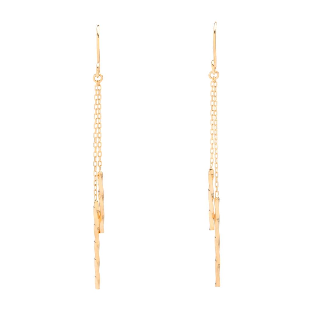 ESTELLE [Official] Women's Hook Earrings, 10K Yellow Gold, 0202-3507-0019-0000