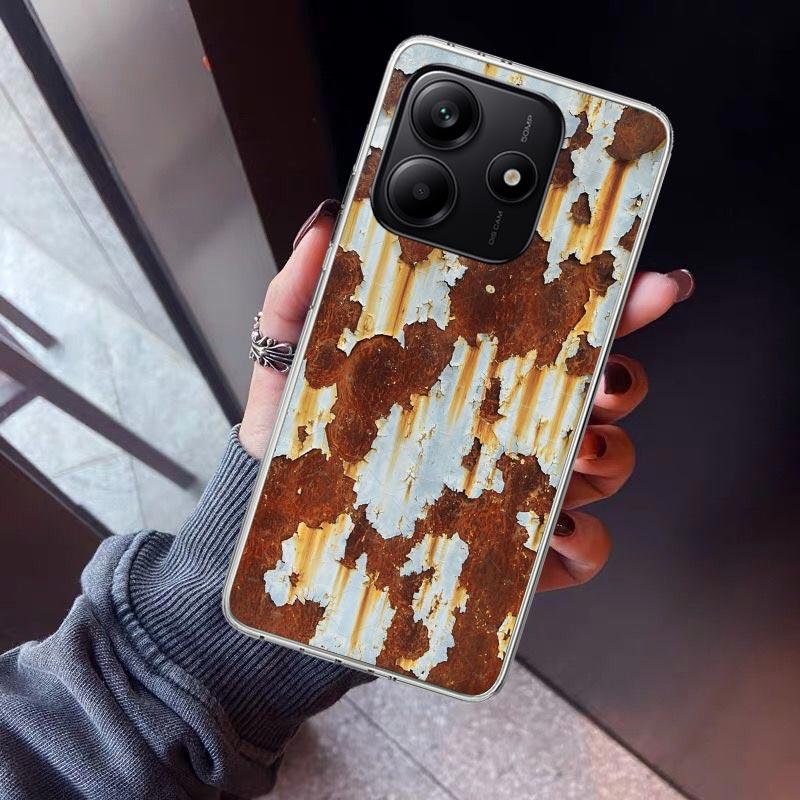Vintage Industrial Style Rusty Pattern Phone Case For Xiaomi Redmi Note 15 14 14S 13 12S 12 Pro Plus 11S 11 10S 10 4G Cover 11E