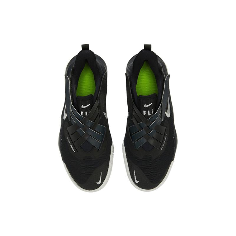 Nike Zoom Flight 2 Cushioning Abrasion Resistant Support Mid Top Children's Basketball Shoes Black Sneakers DB6708-002