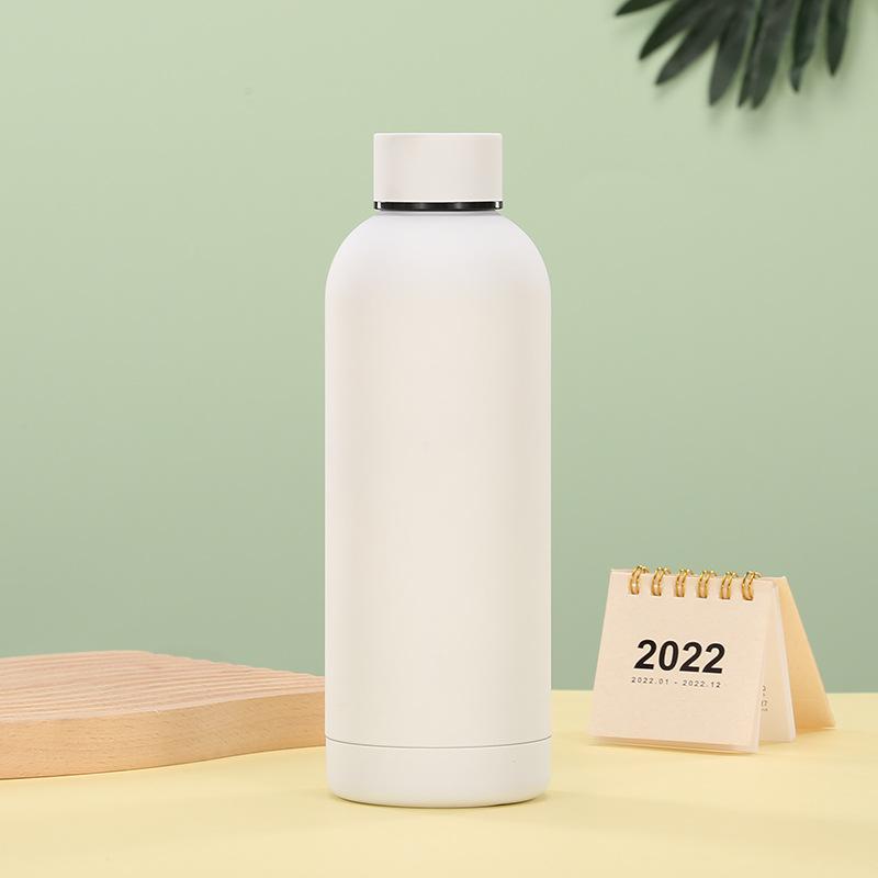 304 Stainless Steel Small Mouth Bottle 500Ml Color Rubber Paint Thermos Cup Portable Outdoor Travel Cup