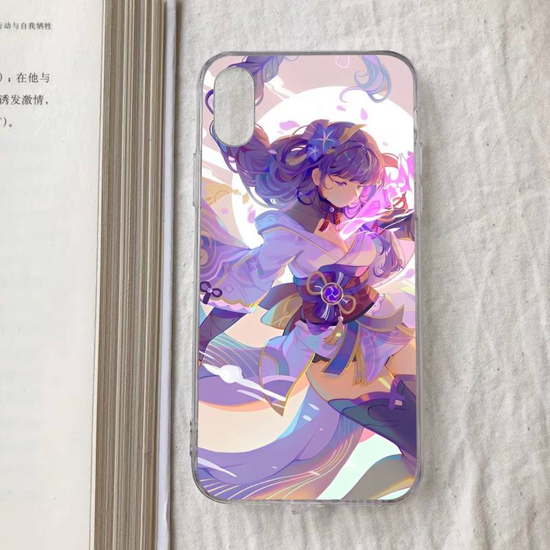 Genshin Impact Raiden Shogun Phone Case for iPhone 11 12 13 Mini Pro Max 8 7 6 6S Plus X 5 S SE 2020 XR XS 10 case
