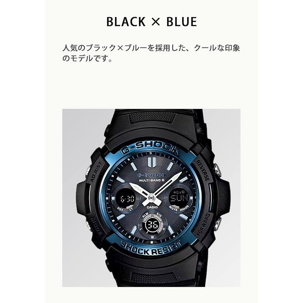 Casio G-Shock AWG-M100A-1AJF Men's Solar Radio-Controlled Watch Black