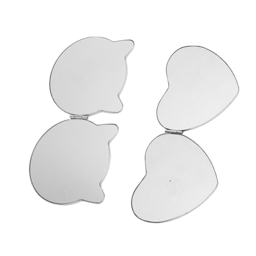 Compact Makeup Mirror Double Sided Stainless Steel Solid Color Drop Resistant Pocket Portable Makeup
