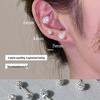 2025 Double Pearl & Diamond Ball Stud Earrings: Women's Cartilage Piercing Jewelry