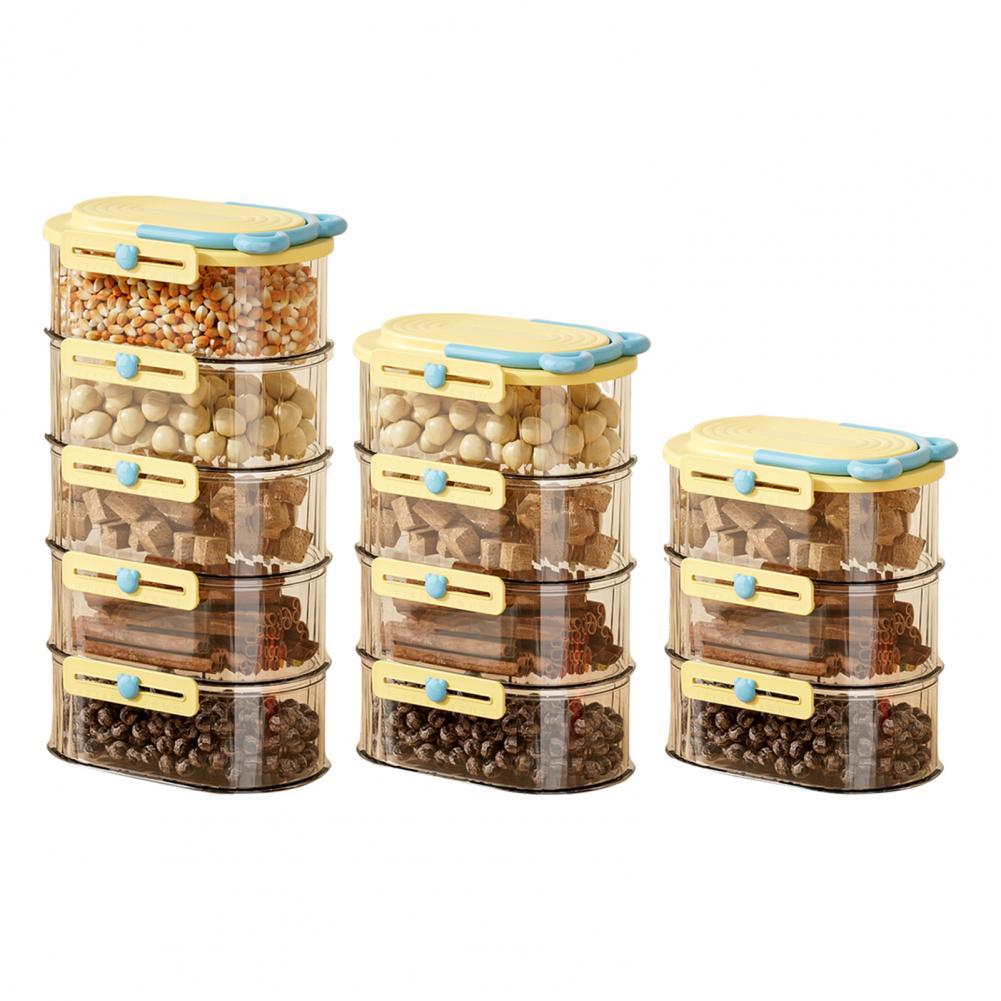 Kuchyňská polička na koření Vzduchotěsné nádoby na koření Kompaktní sada pro skladování koření s uzavíratelnými sklenicemi a boxy Efektivně uspořádejte koření