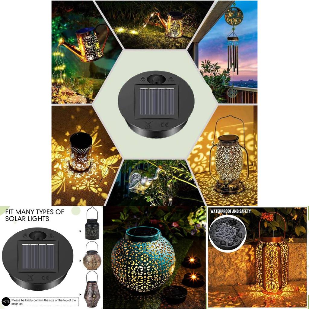 Elegant Solar Lantern Led Light For Outdoor Use With Stylish Hat And Garden Decor