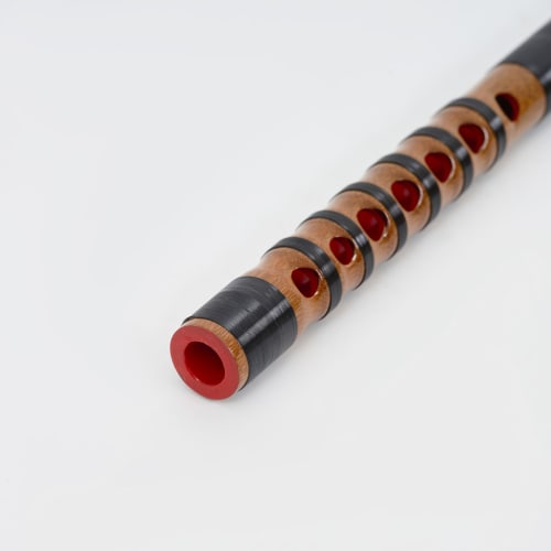 Yamamoto Bamboo Crafts (YAMAMOTOTAKIZAYIKUYA) Gagaku Instruments - Ryuteki (Dragon Flute) - Bamboo Flute, Noh Flute, Japanese Instrument, Black Wrap