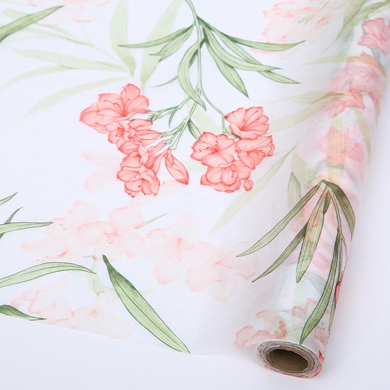 

5 ярдов/рулон Нетканый материал Цветочный магазин Флористическая упаковочная бумага Подарочная упаковочная бумага Художественная печать 50 см