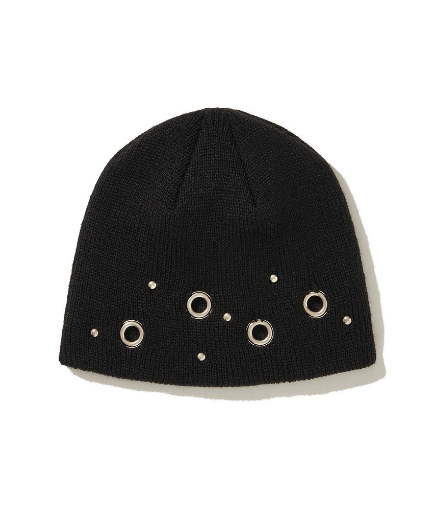 DAUSPICE (Duc) Eyelet Stud Beanie Black