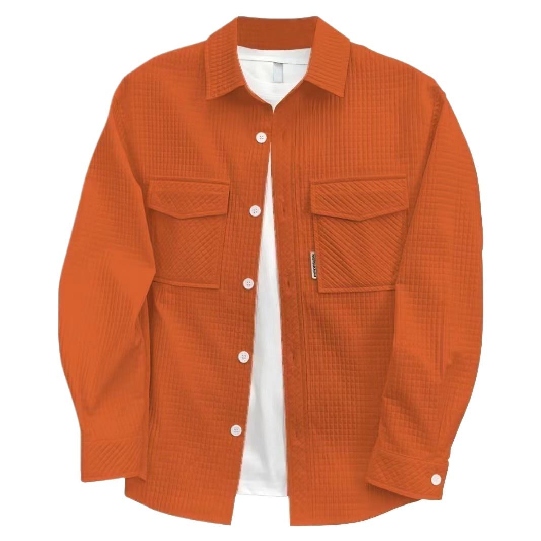 

Осенне-зимняя рубашка, куртка мужская с длинным рукавом, на пуговицах, рабочая одежда, повседневная рубашка, свободная, однотонная, тонкие куртки, пальто 4XL