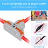 50PCS Lever Wire Connectors, T Shape Out Quick Wire Connectors, Electrical Lever Nuts Wire Connectors Push-in Conductor Terminal Block AWG 28-12