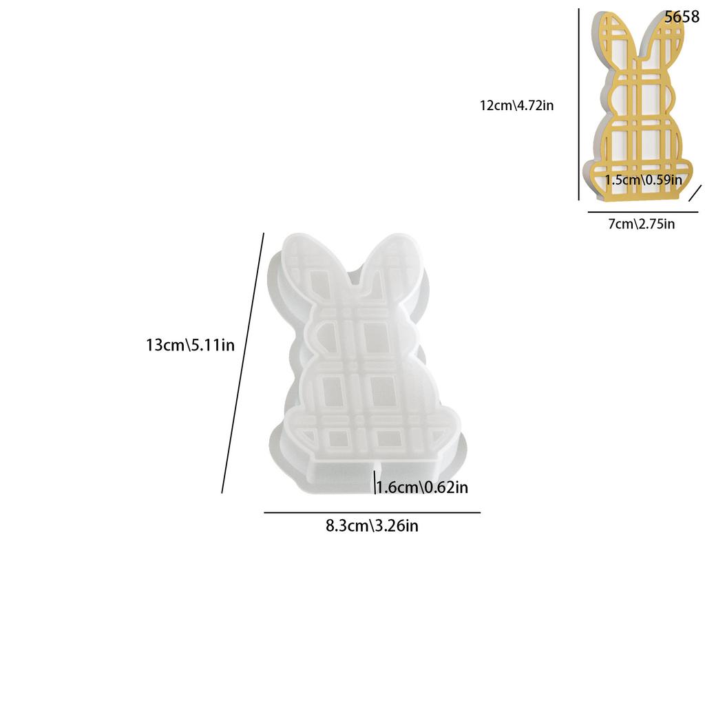 Rabbit Silicone Mold Lightweight Embossed Pattern Mold Spring Flower Mold Spring Themed For Home Decor Plaster Crafting Soap