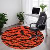 1pc Halloween Bats Carpet, Round Non Slip Durable Large Size Office Carpet, Suitable for Office