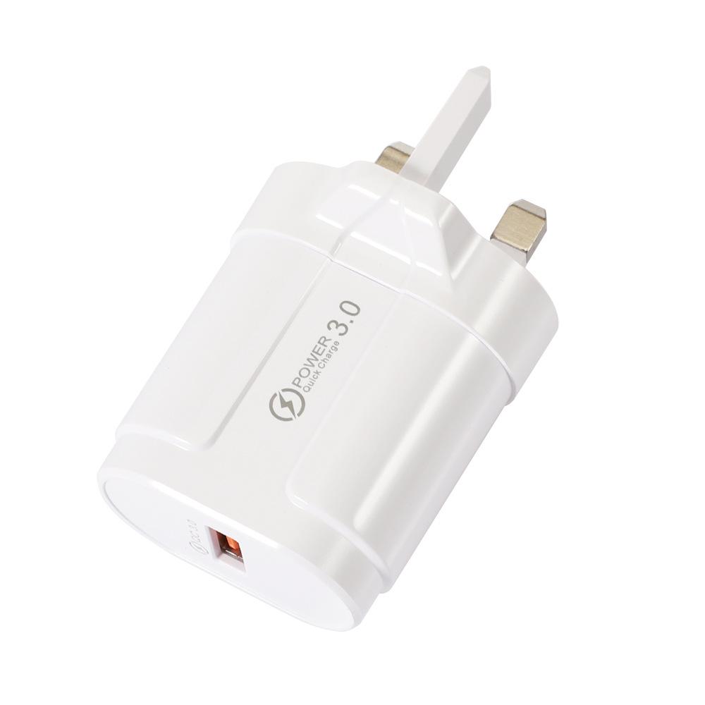 18W QC3.0 Fast Charging Plug - Smart Single USB (EU/US Spec)