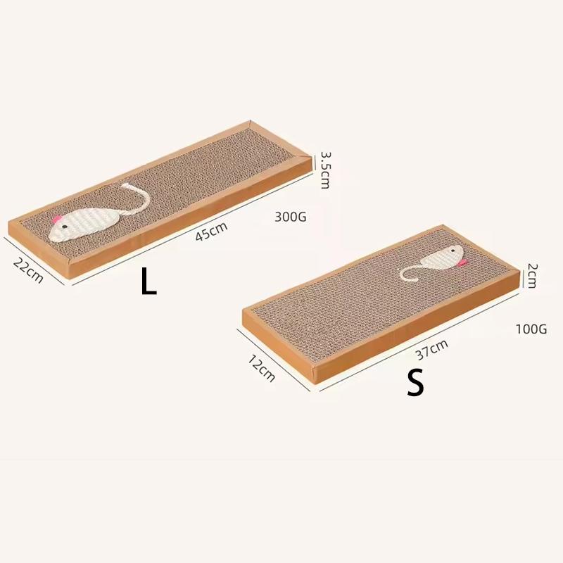 

Sisal Mouse Corrugated Cat Scratcher Pad Wear Resistant No Shedding Cartoon Cat Claw Grinding Toy Flat Edge Wrapped Pet Supplies S