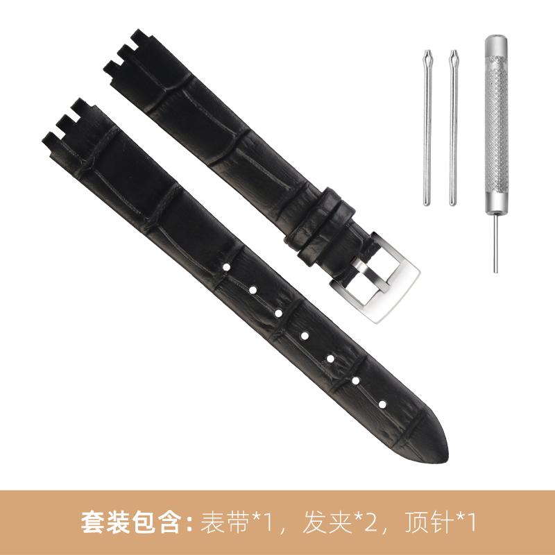 New Black Red white pink blue brown Watchband For SWATCH Genuine leather Watch band 12mm cowhide Wrist strap accessories women