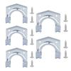 5pcs Storage Wall Hook with Screw Hanging Hooks Multi-Purpose Housekeeper Double Hook for Garden Kitchen Garage Tool