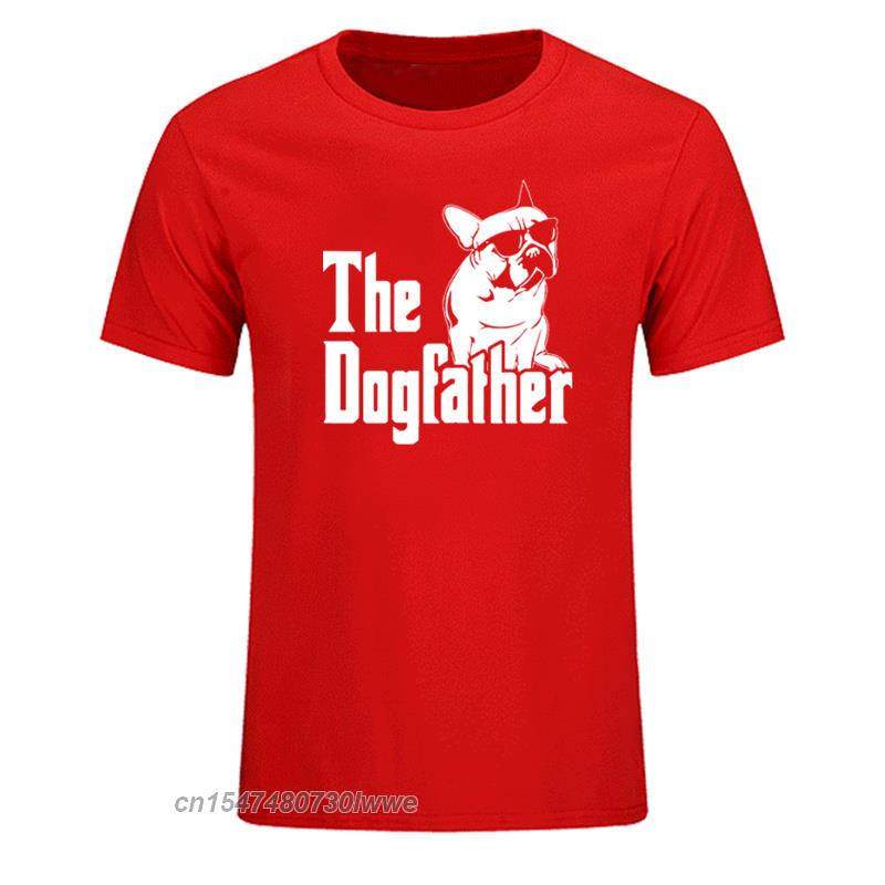 The Dogfather Dog Dad French Bulldog Funny T Shirts Unisex Cotton Harajuku Vintage Tops Tees Tops Eu Size