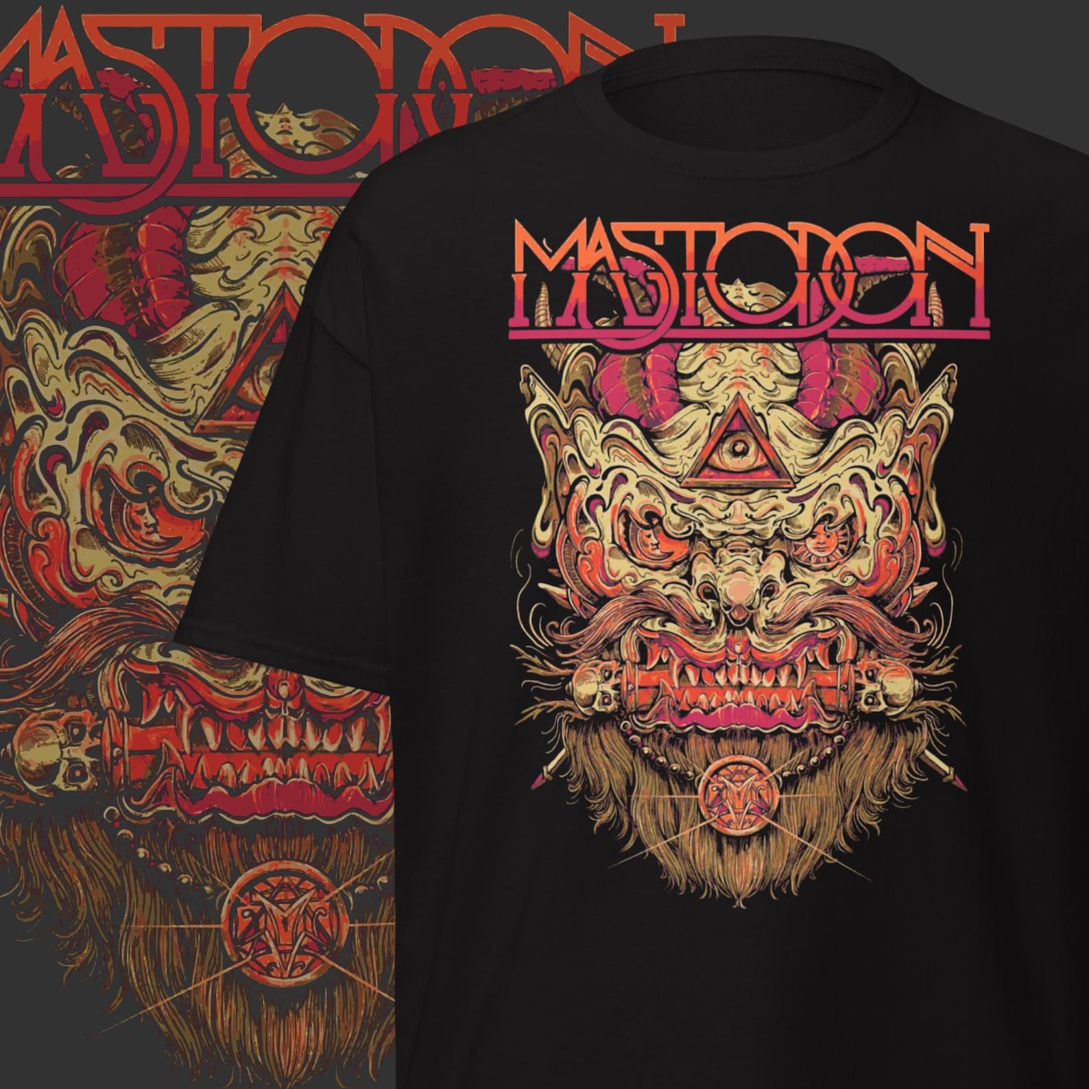 Футболка с логотипом группы Mastodon L