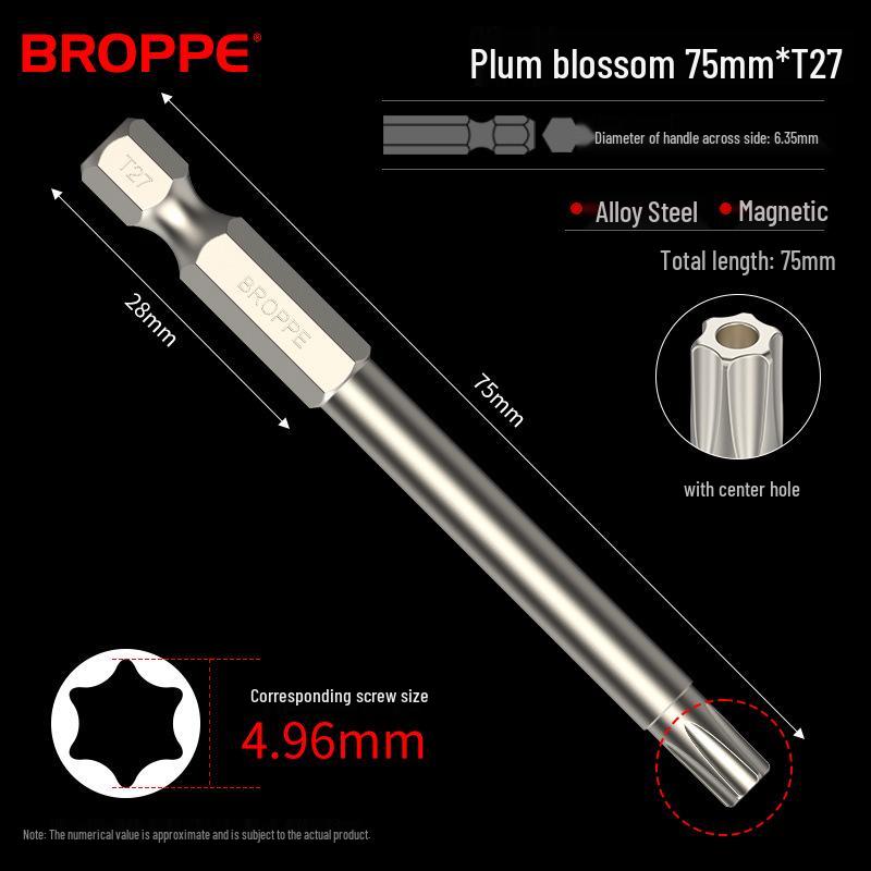 Plum Blossom Magnetic Drill and Screwdriver Bit Set