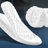 Full Length Inner Heightening Shoe Insoles Elastic Breathable Shock Absorbing Inserts for Sports White 39 40