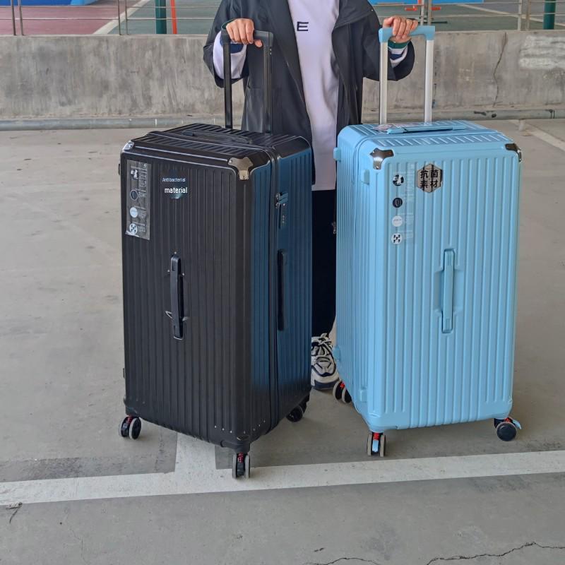 Extra Large Capacity Five-Wheel Antibacterial Suitcase with Brake Wheel and Password Lock