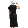 FILA Heritage V-Neck Fashion Versatile Sleeveless Dress Women Dresses Black F11W528303F-BK