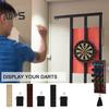 Duvara Monte Dart Tutucu Ahşap Dartlık 12 Uçlu Dart Standı Metal Kancalı ve Aksesuar Saklama Çantalı Teşhir Rafı
