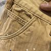Men Loose-fit Straight-leg Casual Shorts Graffiti Style Design Half-pants